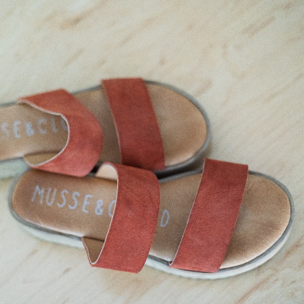 Musse & Cloud Double Strap Platform Sandals in Tej